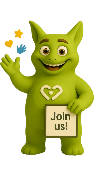 Tuutuu mit englischer text: join us